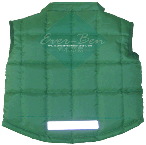 Green nylon vest for kids